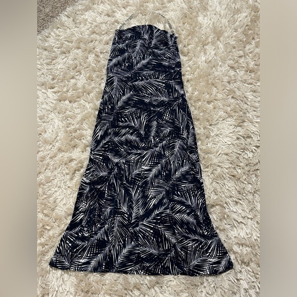 🆕MICHAEL MICHAEL KORS Ladies Navy Open Back Unlined Chain-link Strap Midi
Dress - Picture 7 of 14